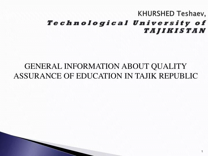 khurshed teshaev technological university of tajikistan