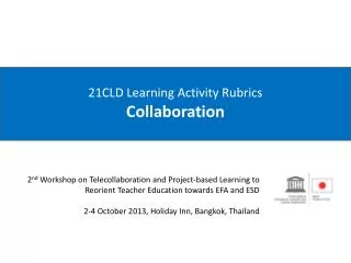 21CLD Learning Activity Rubrics Collaboration
