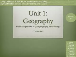 Unit 1: Geography