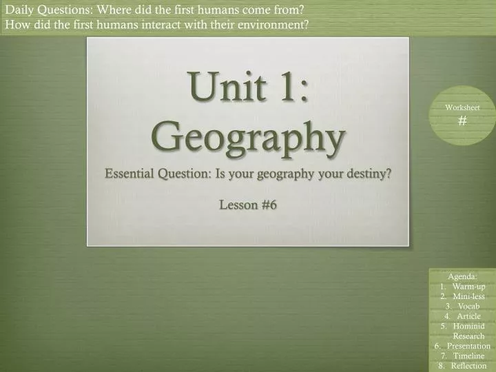 unit 1 geography