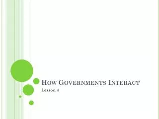 How Governments Interact