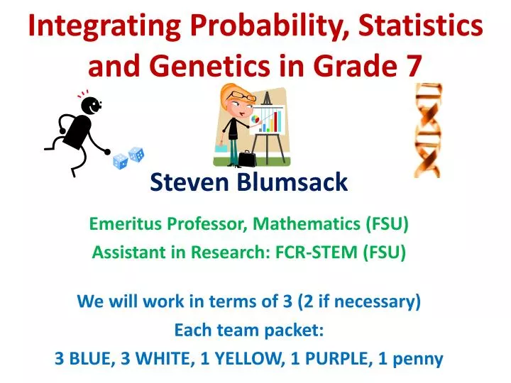 integrating probability statistics and genetics in grade 7