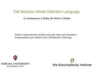 Cell Behavior Model Definition Language