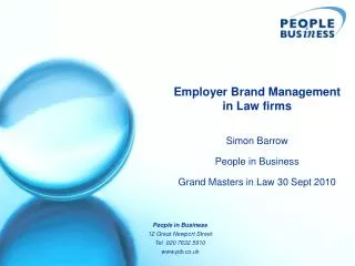 Employer Brand Management in Law firms