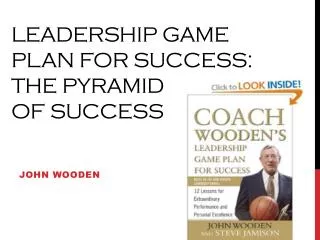 Leadership game plan for success: The Pyramid of Success