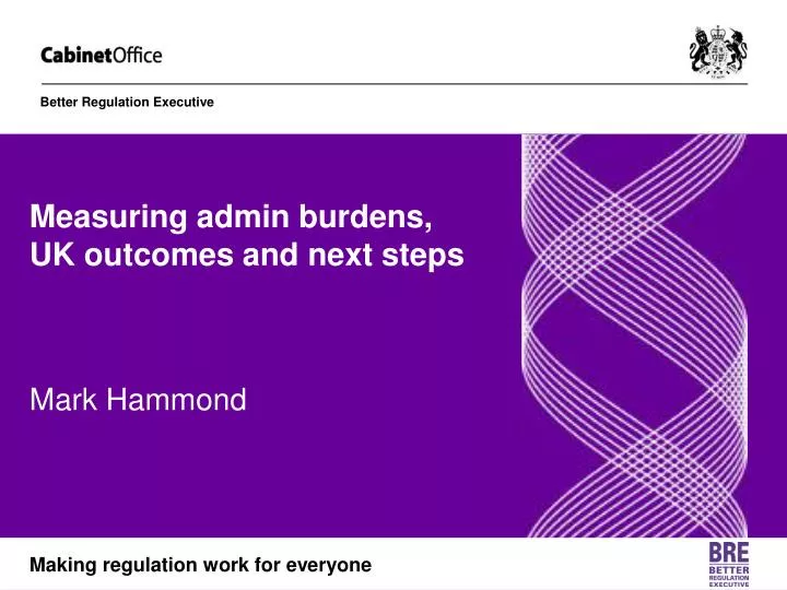 measuring admin burdens uk outcomes and next steps