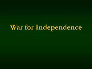 War for Independence