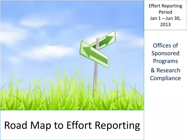road map to effort reporting