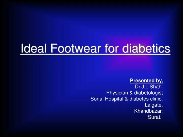 ideal footwear for diabetics