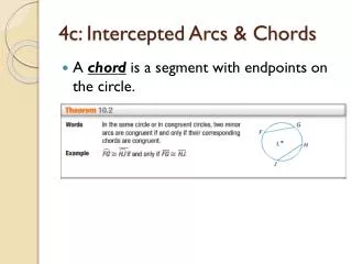 4c intercepted arcs chords