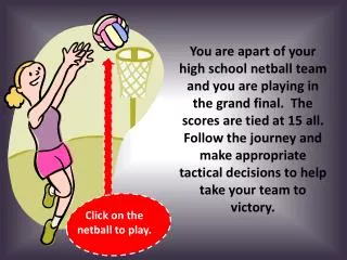 Click on the netball to play.