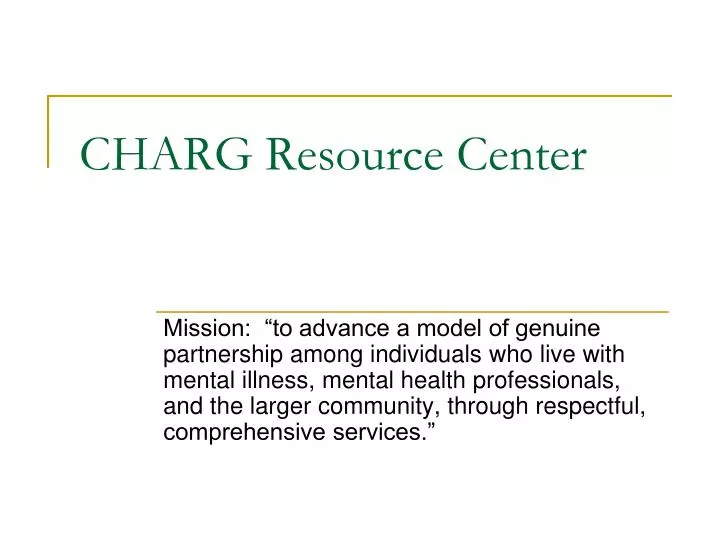 charg resource center