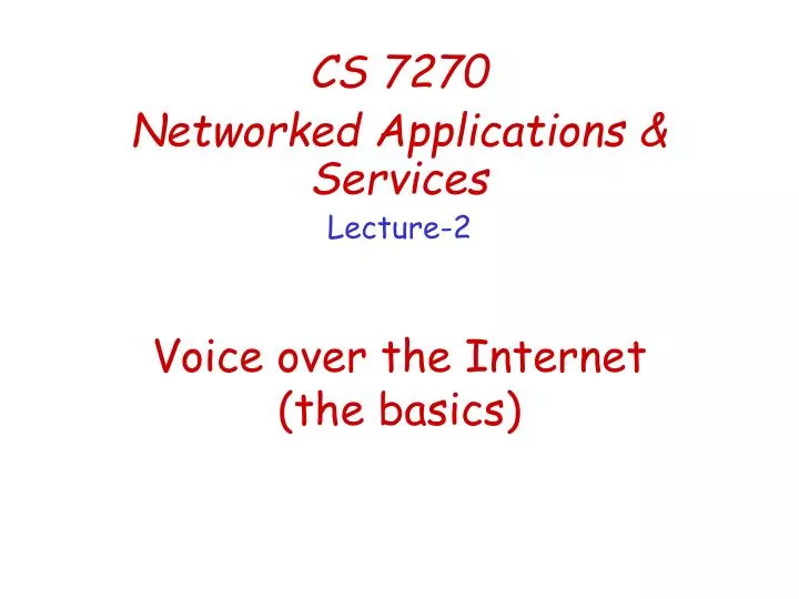 voice over the internet the basics