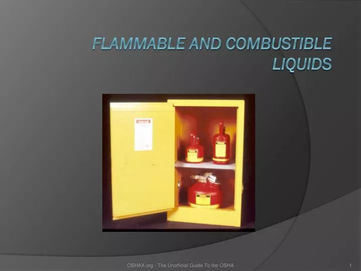 flammable and combustible liquids