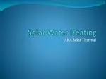 Solar Water Heating - slide 1