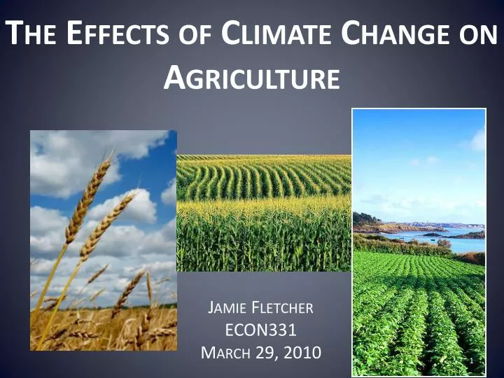 the effects of climate change on agriculture