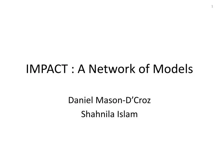 impact a network of models