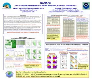 Results of NAMAP (see much more in the CPC Atlas and BAMS paper)