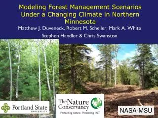 Modeling Forest Management Scenarios Under a Changing Climate in Northern Minnesota