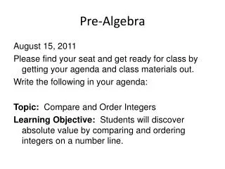 Pre-Algebra