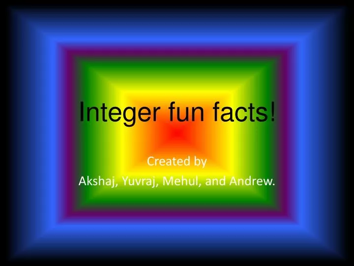integer fun facts
