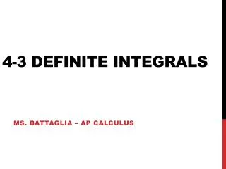 4-3 definite integrals