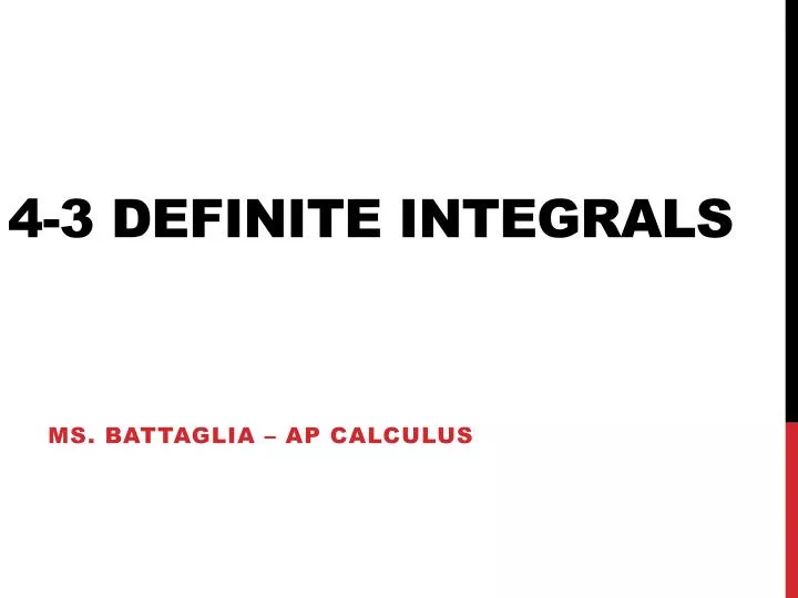4 3 definite integrals