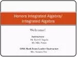Honors Integrated Algebra/ Integrated Algebra - slide 1