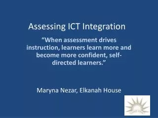 Assessing ICT Integration