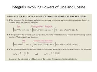 Integrals Involving Powers of Sine and Cosine