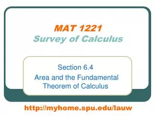 MAT 1221 Survey of Calculus