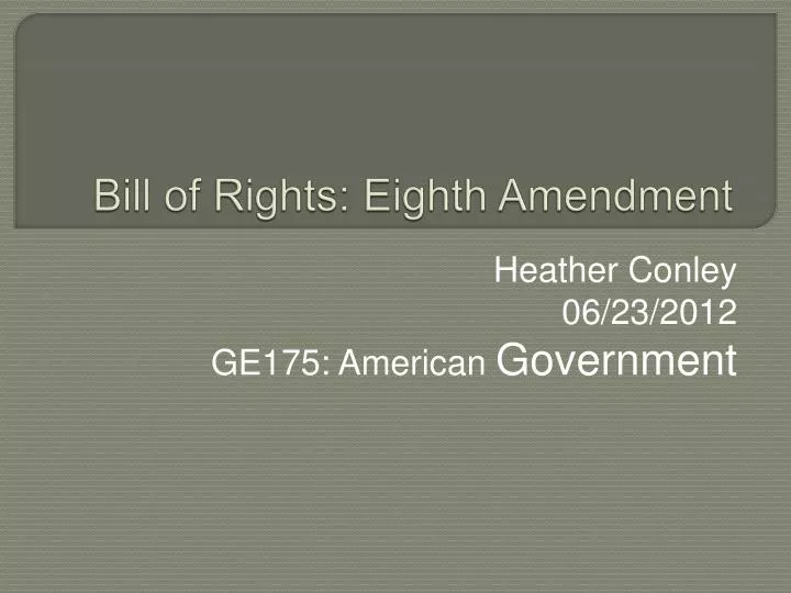 bill of rights eighth amendment