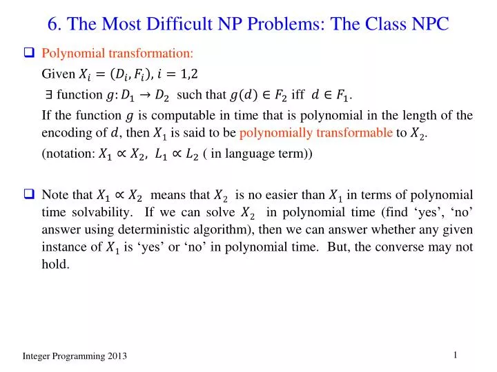 6 the most difficult np problems the class npc