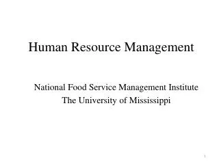 Human Resource Management