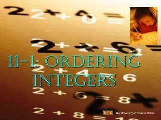 11-1: ordering INTEGERS