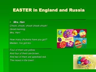 EASTER in England and Russia