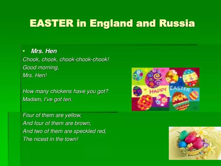 easter in england and russia