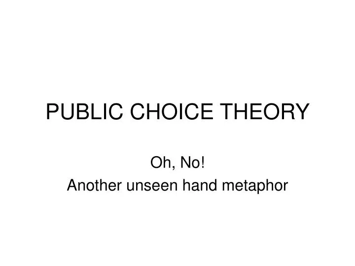 public choice theory