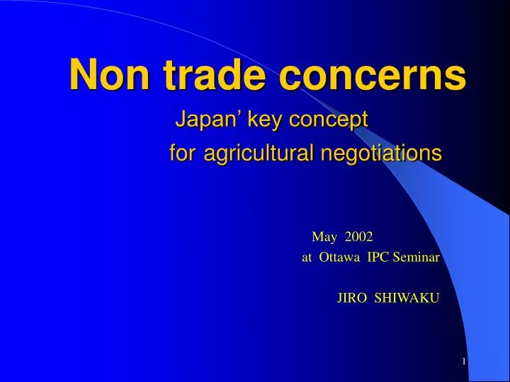 non trade concerns japan key concept for agricultural negotiations