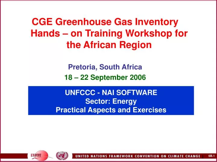 unfccc nai software sector energy practical aspects and exercises