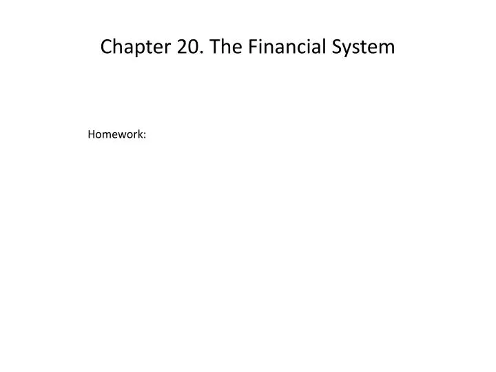 chapter 20 the financial system