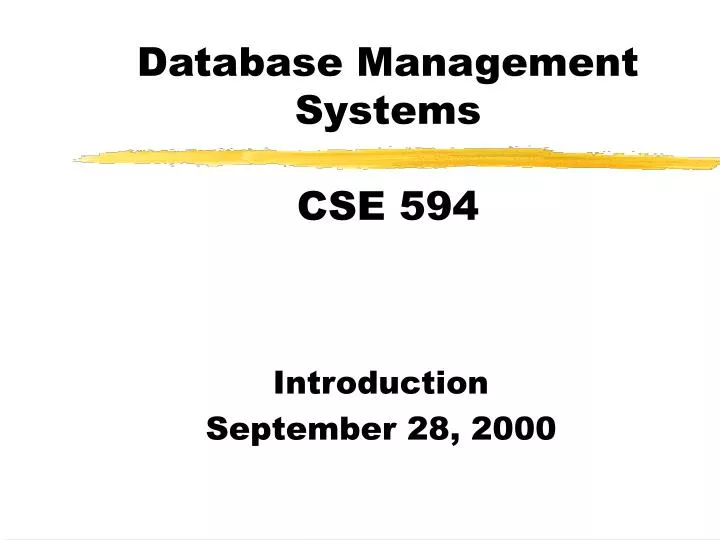 database management systems cse 594