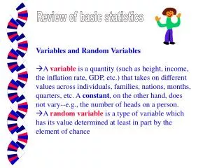 Review of basic statistics