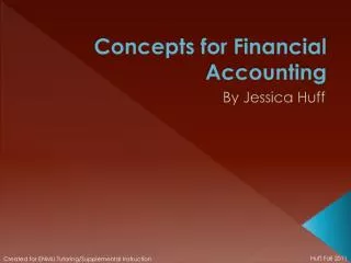 Concepts for Financial Accounting