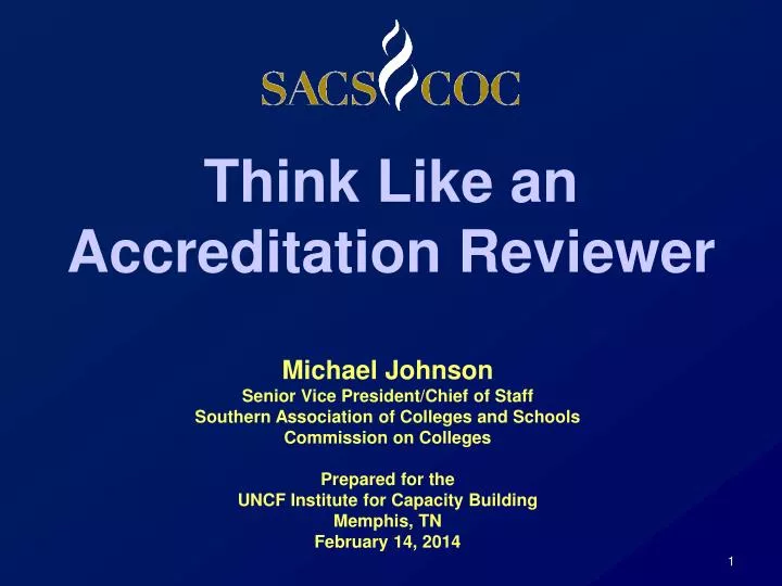 think like an accreditation reviewer
