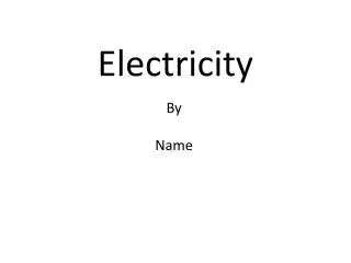 electricity