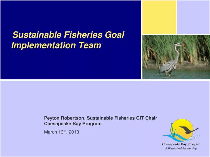 peyton robertson sustainable fisheries git chair chesapeake bay program march 13 th 2013