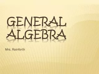 General Algebra