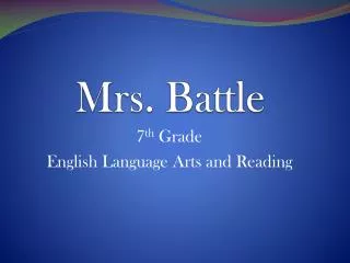 Mrs. Battle