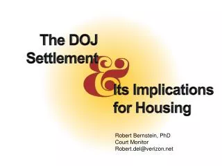 The DOJ Settlement